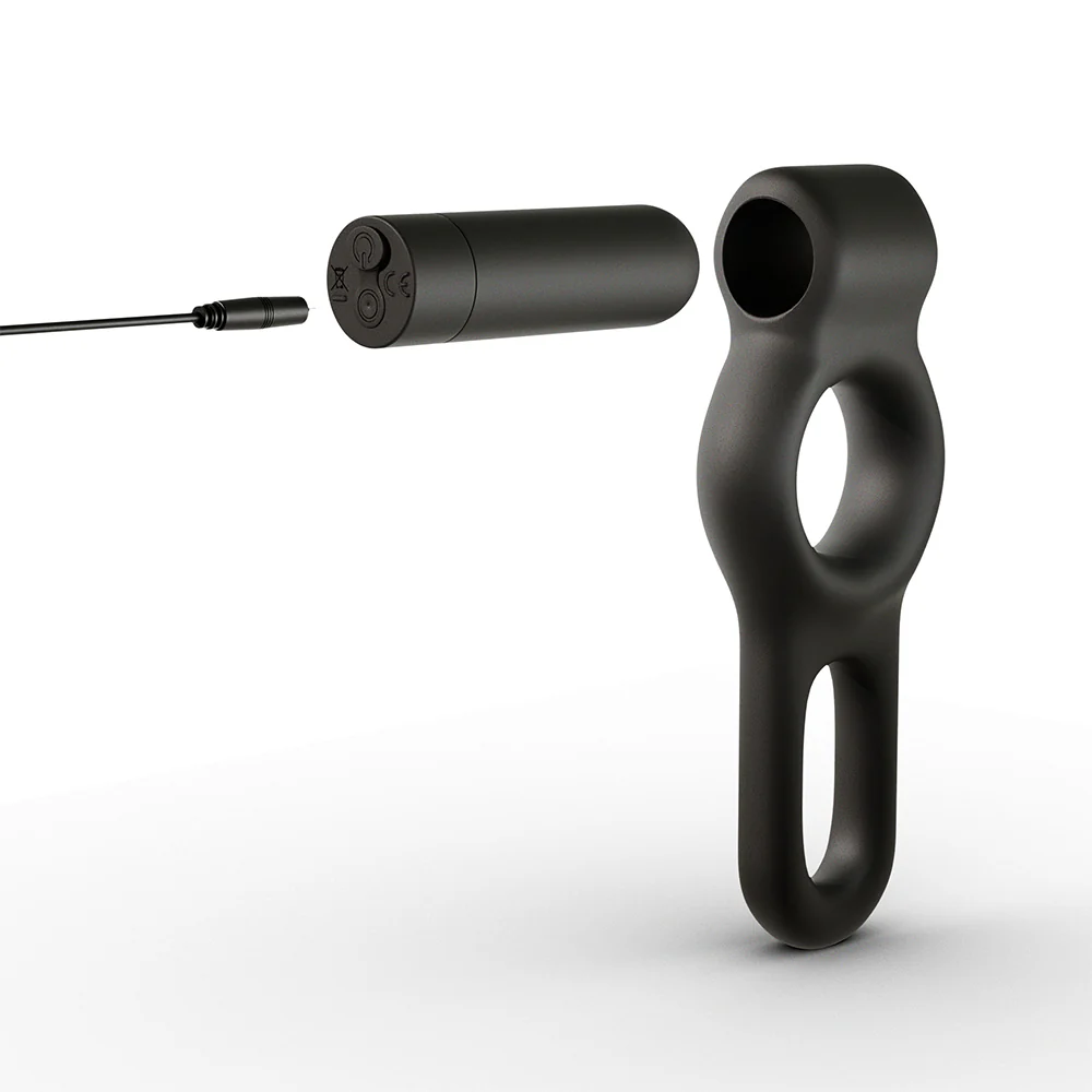 Deus 10 Speed Vibrating Dual Support Couples Ring - Image 3