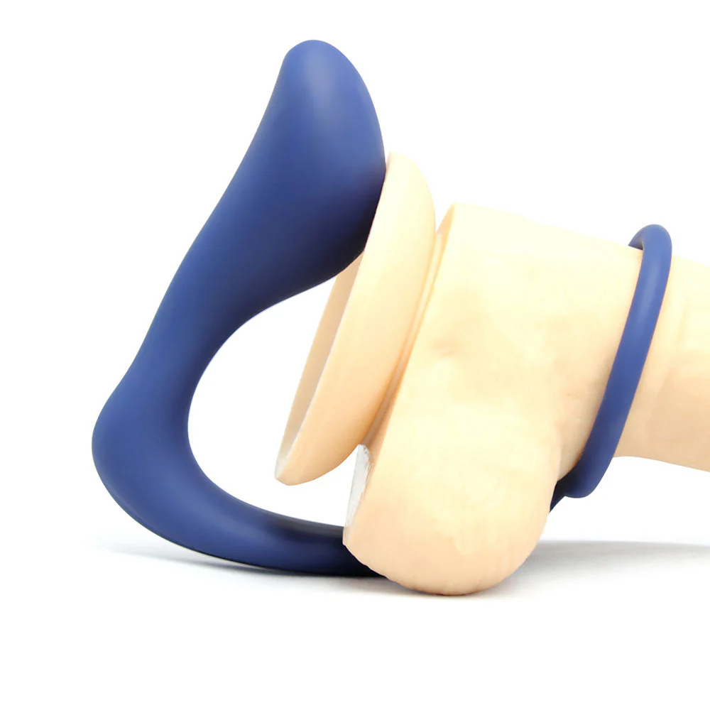 Plugged Silicone Cock Ring Prostate Massager - Image 6
